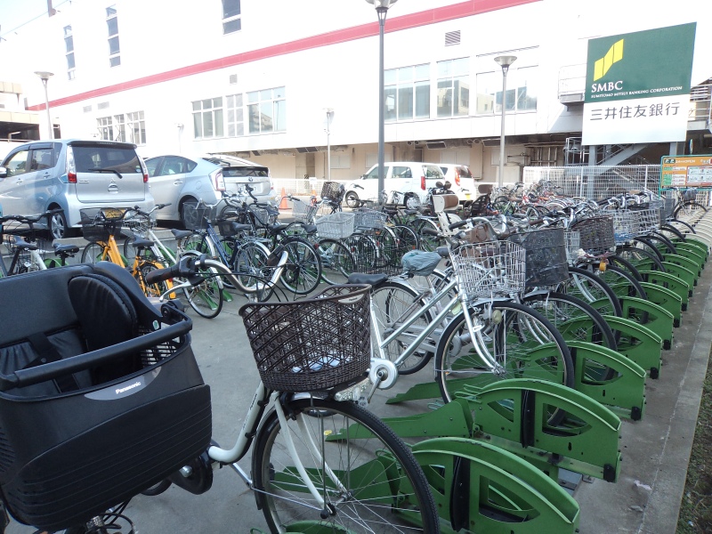 parked bikes